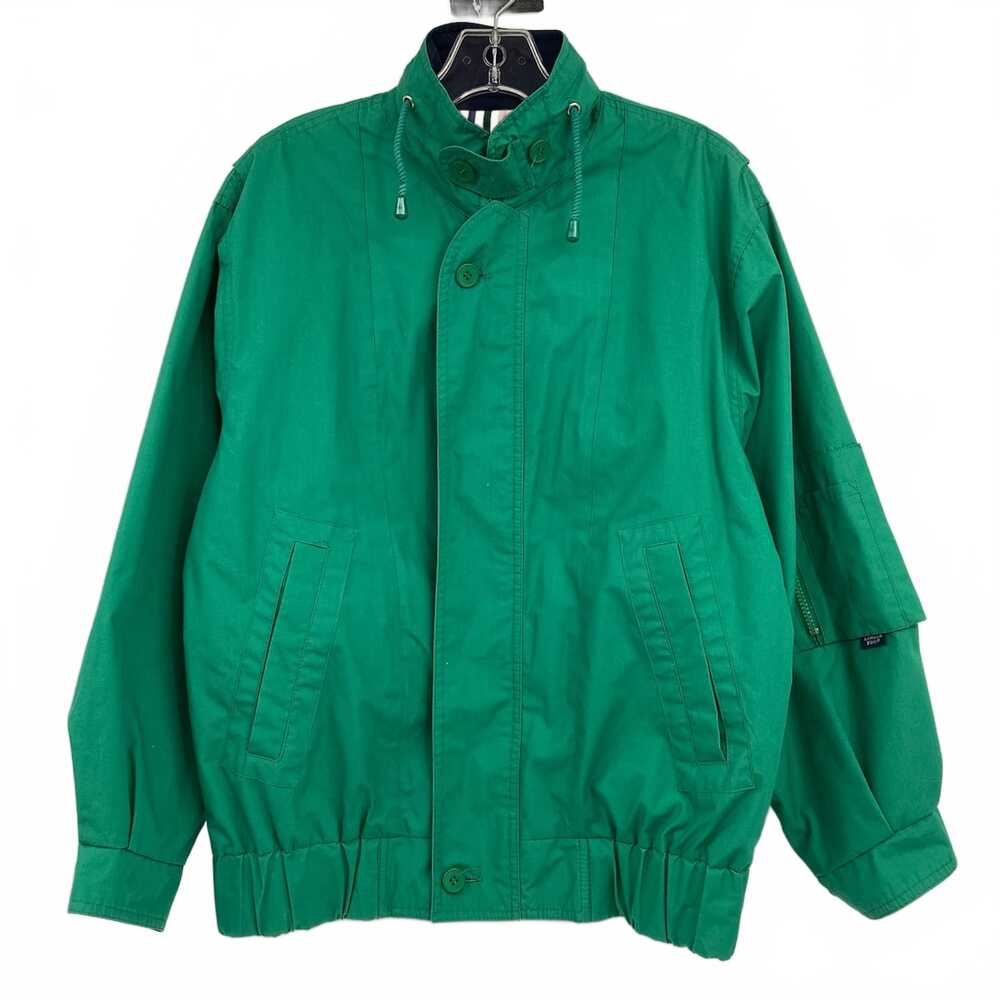 London Fog Green Vintage Bomber Jacket | Women’s Size S, Cotton